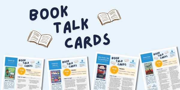 The reading framework book talk cards by Peters 