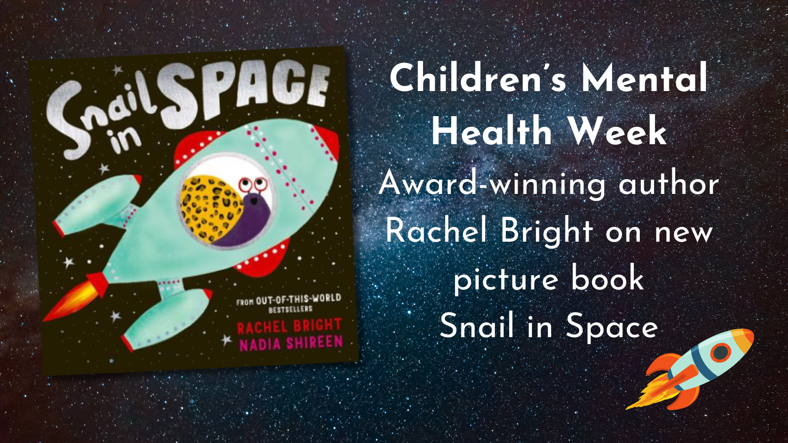 A Snail in Space, KS2 fiction book cover, by Rachel Bright 