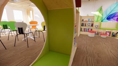 Modern library furniture design